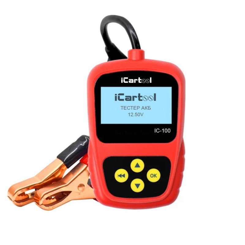 Тестер аккумуляторных батарей (АКБ) 12V iCartool IC-100