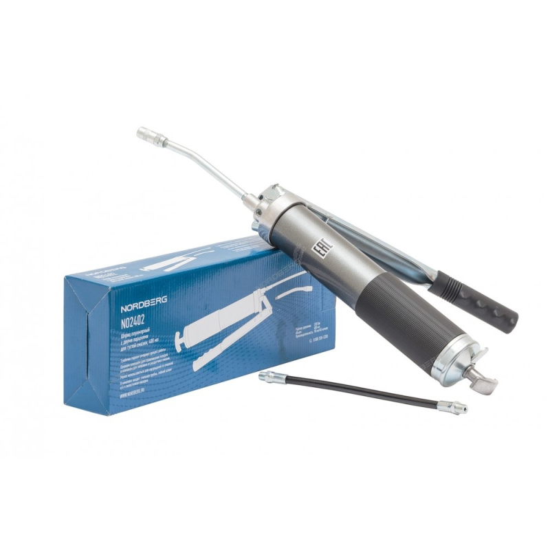 Шприц двухплунжерный для густой смазки, 400мл NORDBERG NO2402