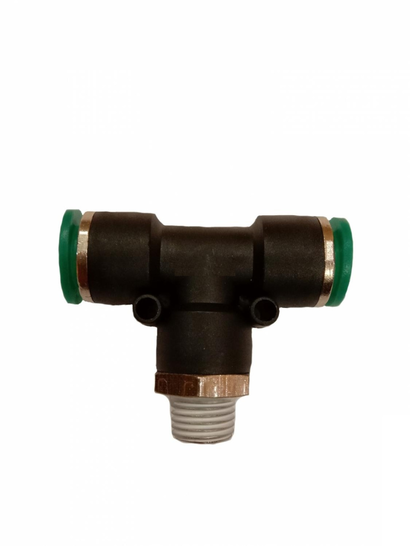 Фитинг пластик PU тройник 1/8 x 8 mm наруж. резьба ЕС630388