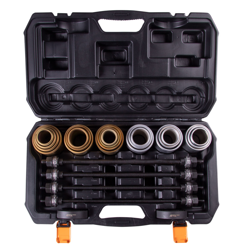 AFFIX Набор оправок для монтажа и демонтажа сайлентблоков, кейс, 26 предметов AF11020026C