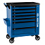 KING TONY Тележка инструментальная, 7 выдвижных ящиков, "PROFESSIONAL", синяя 87G38-7B-B